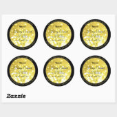 Glamour Yellow Gold Sparkle Glitter Product Labels (Vel)