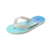 Glamour Zee Blue Diamond Kinder Teenslippers (Schuin)