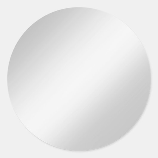 Glamour Zilver Grijs Blanco Elegante Chique Sticke Ronde Sticker (Voorkant)