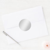 Glamour Zilver Grijs Blanco Elegante Chique Sticke Ronde Sticker (Envelop)