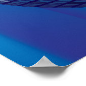Glamoureus Afstuderen Blue Party Disco Ball Poster (Hoek)
