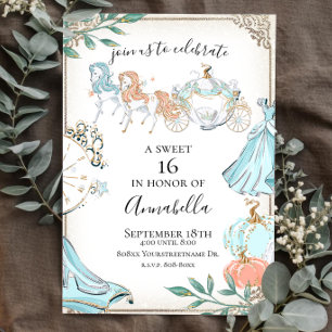 Glamoureus Assepoester Fairy Tale Carriage Kaart