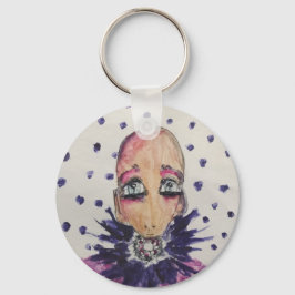 Glamoureus baby in violet sleutelhanger