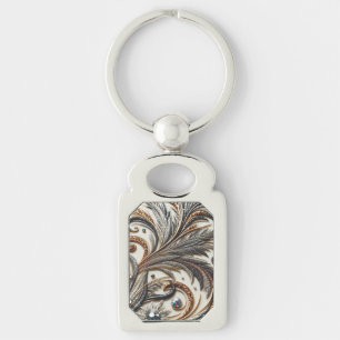 Glamoureus barok design met glitter en edelstenen sleutelhanger