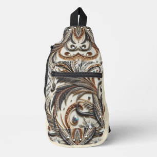 Glamoureus barok design met glitter en edelstenen sling bag