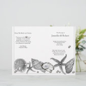 Glamoureus Beach in Silver Wedding Program (Staand voorkant)