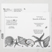 Glamoureus Beach in Silver Wedding Program (Voorkant / Achterkant)