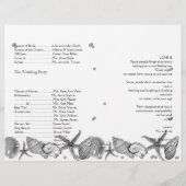 Glamoureus Beach in Silver Wedding Program (Achterkant)