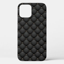 Glamoureus Black Gold-gebufferd gelaagd patroon iPhone 12 Hoesje