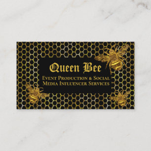Glamoureus Black Gold Queen Bee Evfluencer Visitekaartje