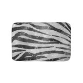 Glamoureus Black White Sparkly Glitter Zebra Strip Badmat (Voorkant)