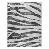Glamoureus Black White Sparkly Glitter Zebra Strip Tafelkleed (Voorkant)