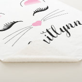 Glamoureus Cat Face Sherpa Deken (3/4)