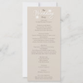 Glamoureus Champagne Glitter Luxe Bruiloft Program (Achterkant)