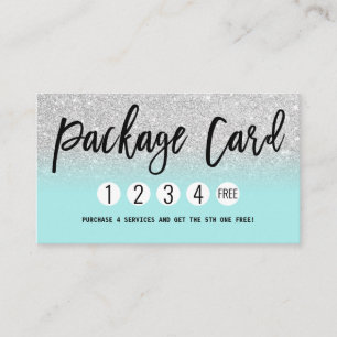 Glamoureus Chic Mint Silver Glitter Modern Loyalty