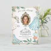 Glamoureus Cinderella Fairy Tale Foto Kaart (Staand voorkant)