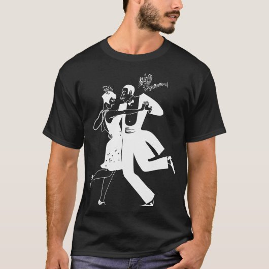 Glamoureus Couple Dansklasse uit 1920 T-shirt (Voorkant)