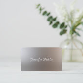 Glamoureus ellegant handgeschreven script moderne  visitekaartje (Staand voorkant)