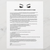 Glamoureus EYELASH EXTENSION CONSENT FORM Flyer (Voorkant)