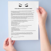 Glamoureus EYELASH EXTENSION CONSENT FORM Flyer (Hand)