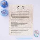 Glamoureus EYELASH EXTENSION CONSENT FORM Flyer (Enkel)