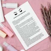 Glamoureus EYELASH EXTENSION CONSENT FORM Flyer