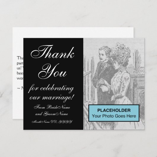 Glamoureus & Fancy "Dank u" Briefkaart (Voorkant / Achterkant)