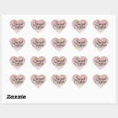 Glamoureus faux blush roze glitter ombre Sweet 16 Hart Sticker (Vel)