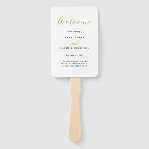 Glamoureus Faux Gold Classic Weddenschap Handwaaier