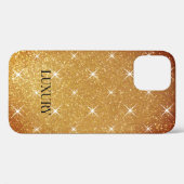 Glamoureus faux Gold glitter en sparkles douane Case-Mate iPhone Case (Achterkant (horizontaal))