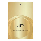 Glamoureus Faux Gold Monogram Sjabloon legant Mini Klembord (Achterkant)