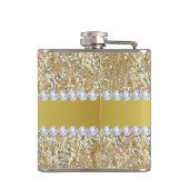 Glamoureus Faux Gold Sequins en Diamonds Heupfles (Achterkant)