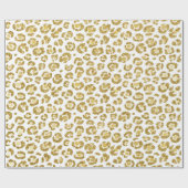 Glamoureus Faux Sparkly Gold Leopard Cadeaupapier (Vlak)