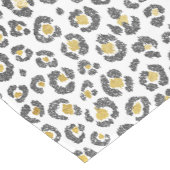 Glamoureus Faux Sparkly Gold & Silver Leopard Korte Tafelloper (Hoek)