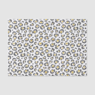 Glamoureus Faux Sparkly Gold & Silver Leopard Tissuepapier
