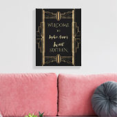 Glamoureus Gatsby Art Deco SWEET 16 C uit 1920 Canvas Afdruk (Insitu (Woonkamer))