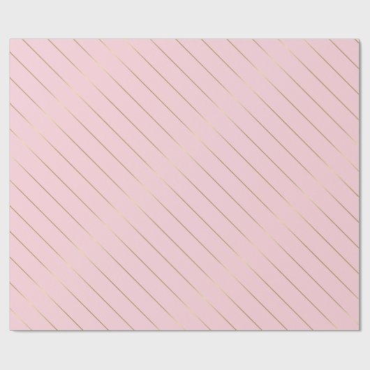 Glamoureus glanzend chique design roze gouden stre cadeaupapier (Vlak)