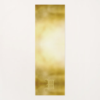 Glamoureus Glanzend Goud Royal Crown Monogram Yogamat