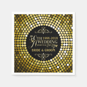 Glamoureus Glitter 50th Wedding Jubileum 2 Servet