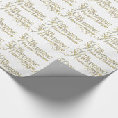 Glamoureus Glitter 50th Wedding Jubileum Pattern Cadeaupapier (Hoek)
