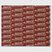 Glamoureus Glitter 50th Wedding Jubileum Pattern Cadeaupapier (Vlak)