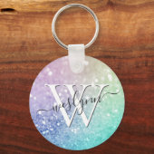 Glamoureus Glitter Holograaf  - Aangepast Sleutelhanger (Voorkant)