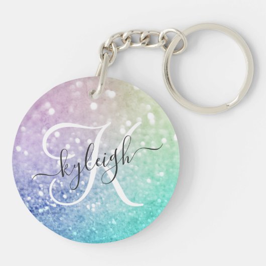 Glamoureus Glitter Holograaf - Aangepast Sleutelhanger (Achterkant)