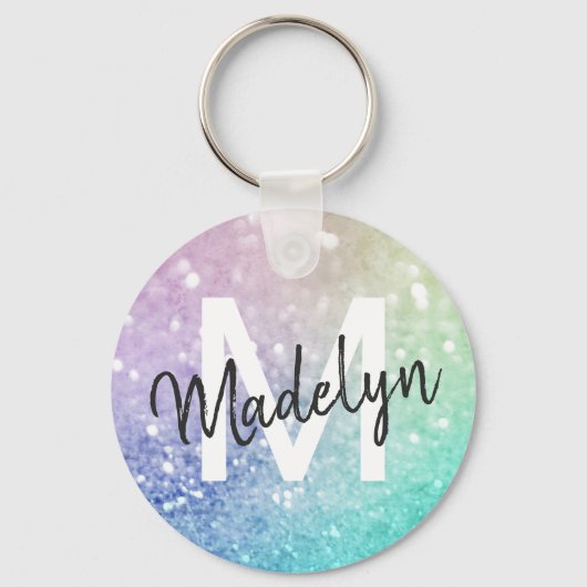 Glamoureus Glitter Holograaf  - Aangepast Sleutelhanger (Voorkant)