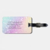 Glamoureus Glitter Holograaf  Bagagelabel (Achterkant horizontaal)