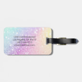 Glamoureus Glitter Holograaf  Bagagelabel (Achterkant horizontaal)