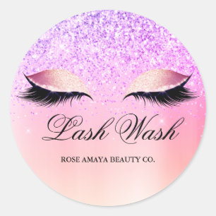 Glamoureus Glitter Lash Wash Cleanser Ronde Sticker