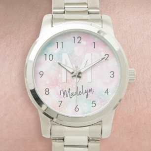 Glamoureus Glitter Pink  Patroon Horloge
