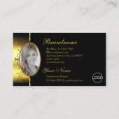 Glamoureus Gold Black Squiggins Jewels Logo & Foto Visitekaartje (Achterkant)