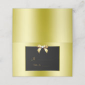 Glamoureus Gold Bow & Black Wedding (Buitenkant ongevouwen)